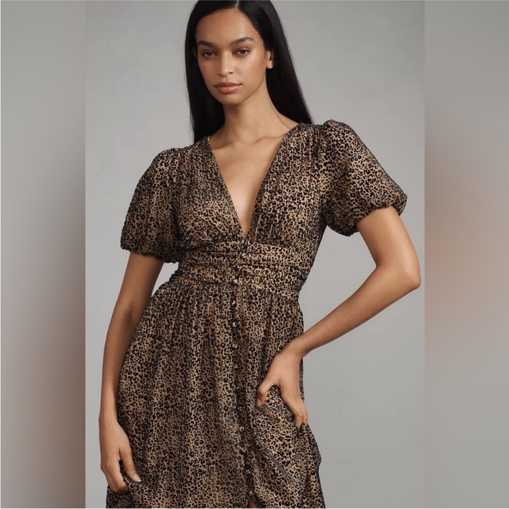 NWT SZ 26 Anthropologie The Katerina Button-Front Dress: Velvet Edition - Picture 3 of 8